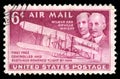 USA Postage Stamp Wright Brothers first flight Royalty Free Stock Photo