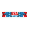 USA power. Patriot fist emblem. Sign of strong America. Logo for