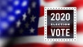 USA presidental election 2020. Vector illustration with american flag