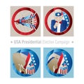 usa presidential election campaign icons. Vector illustration decorative design Royalty Free Stock Photo