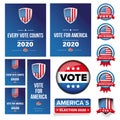 USA Presidential election poster and banner set