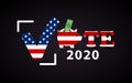 USA 2020 Presidential election poster with piggy bank