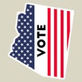 USA presidential election 2016 vote sticker. Royalty Free Stock Photo