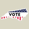 USA presidential election 2016 vote sticker. Royalty Free Stock Photo