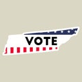 USA presidential election 2016 vote sticker. Royalty Free Stock Photo