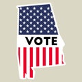 USA presidential election 2016 vote sticker. Royalty Free Stock Photo