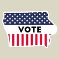 USA presidential election 2016 vote sticker. Royalty Free Stock Photo