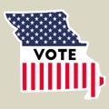 USA presidential election 2016 vote sticker. Royalty Free Stock Photo