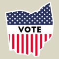 USA presidential election 2016 vote sticker. Royalty Free Stock Photo