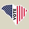 USA presidential election 2016 vote sticker. Royalty Free Stock Photo