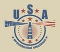 USA presidential elections emblem