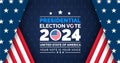 USA 2024 Presidential Elections Event Banner, background, card, poster design.