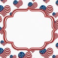 USA red, white and blue flag hearts background Royalty Free Stock Photo