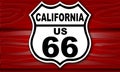 USA Route 66 vintage  road sign for California state Royalty Free Stock Photo