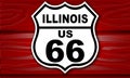 USA Route 66 vintage  road sign for Illinois  state Royalty Free Stock Photo