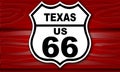 USA Route 66 vintage road sign for Texas state Royalty Free Stock Photo