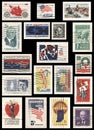 USA 1960s Stamp Collection Royalty Free Stock Photo