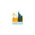 San Francisco city skyline silhouette vector logo illustration Royalty Free Stock Photo