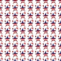 USA seamless pattern. 4th of July  background with symbols of Americans Government such as statue of liberty, flag, american eagle Royalty Free Stock Photo