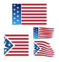 USA set of flags Royalty Free Stock Photo