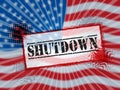 Usa Shutdown Political Stamp Government Shut Down Means National Furlough