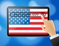 Usa Shutdown Tablet Political Government Shut Down Means National Furlough