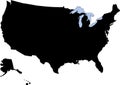 USA silhouette