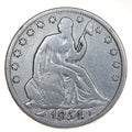 1854 USA Silver Half Dollar Royalty Free Stock Photo