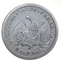 1854 USA Silver Half Dollar Royalty Free Stock Photo