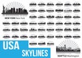 usa skylines. Vector illustration decorative design