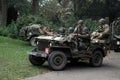 Usa soldiers near Nijmegen bridge Royalty Free Stock Photo