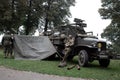 Usa soldiers near Nijmegen brige Royalty Free Stock Photo