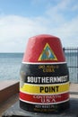 USA Southernmost Point Monument and Key West Tourist Attraction Royalty Free Stock Photo