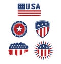 USA star flag design elements