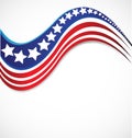 USA star flag logo stripes design elements vector background Royalty Free Stock Photo