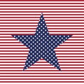 USA vector with stars and stripes pattern. Royalty Free Stock Photo