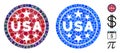 USA Stars Symbol Mosaic Icon of Circles Royalty Free Stock Photo