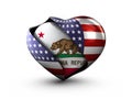 USA State California flag on white background. Royalty Free Stock Photo