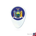 USA State New York flag location map pin icon on white backgroun Royalty Free Stock Photo