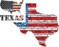 USA state of Texas on a brick wall Royalty Free Stock Photo