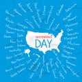 USA states independence day vector illustration Royalty Free Stock Photo