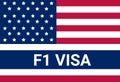 USA student viza F1. Visa in the United States study for foreign students. Royalty Free Stock Photo