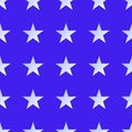 USA style seamless pattern white stars on blue background. Vector illustration Royalty Free Stock Photo