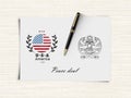 USA and Taliban sign historic agreement. Royalty Free Stock Photo