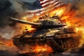 Usa tank fire electric. Generate Ai