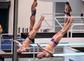 USA Team diving in the Olympic Games 2016 Royalty Free Stock Photo