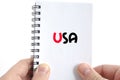 Usa text concept Royalty Free Stock Photo