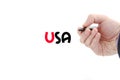 Usa text concept Royalty Free Stock Photo