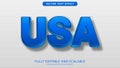 Usa text effect editable eps file Royalty Free Stock Photo