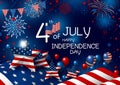 USA 4th july happy independence day design of american flag